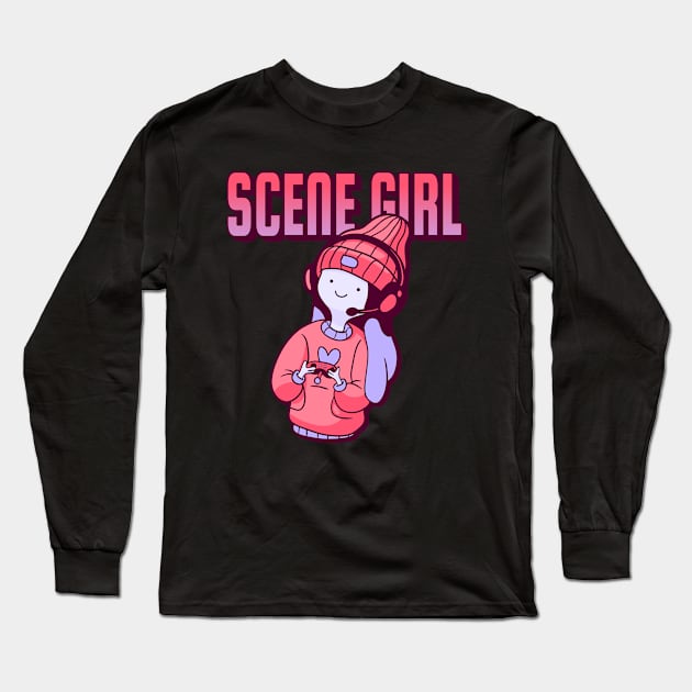 SCENE GIRL GAMER Long Sleeve T-Shirt by TeeNZ